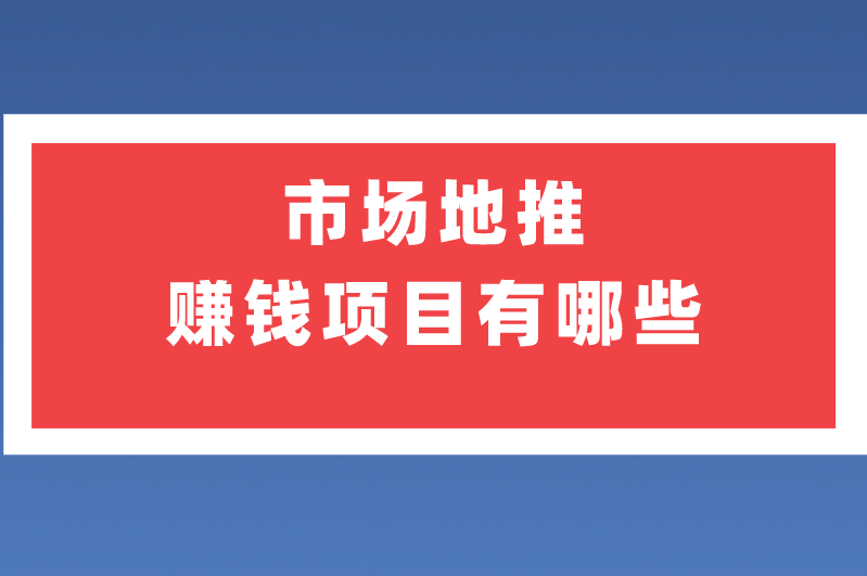 市场地推赚钱项目有哪些