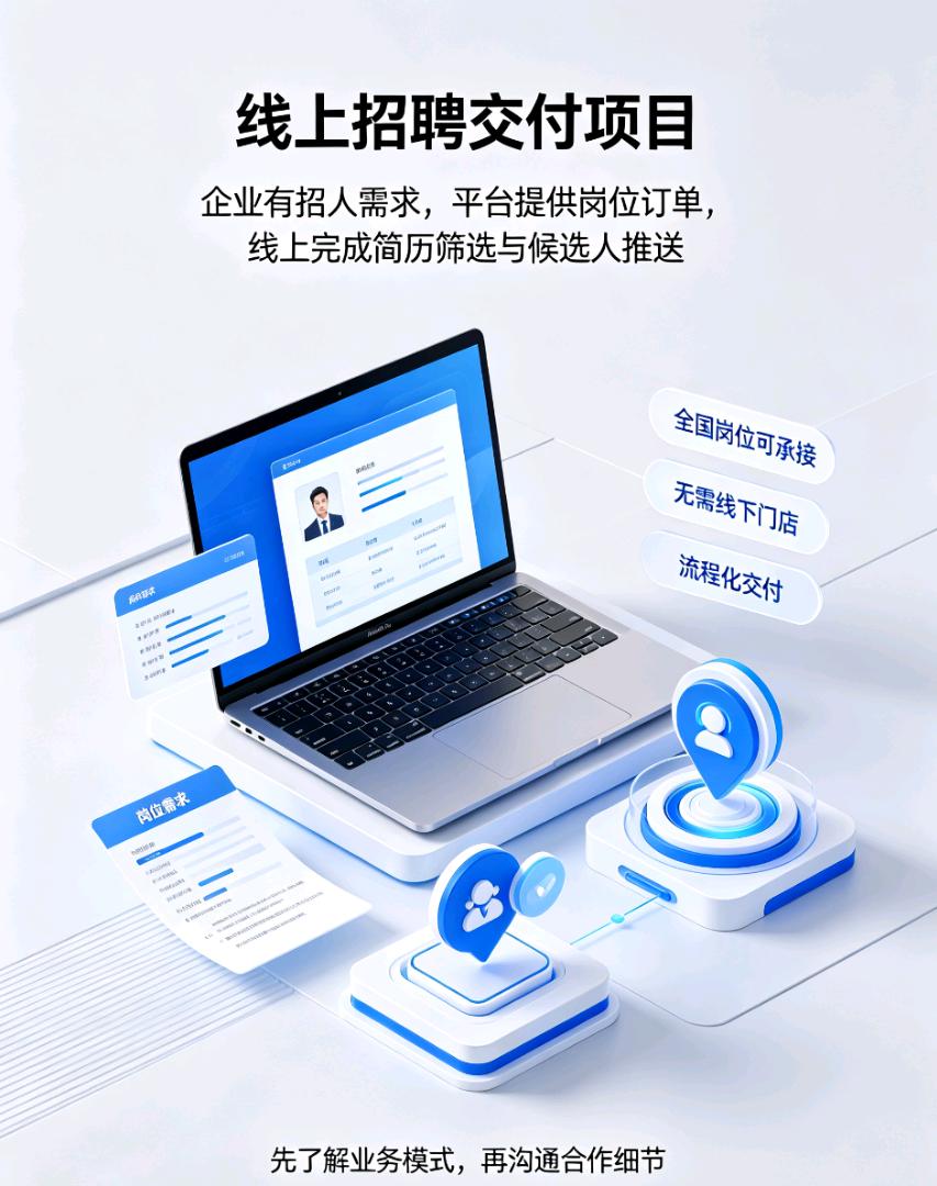 刘先生找合伙人线上人力代招 推荐一人 一千到五千 当天上手 包落地