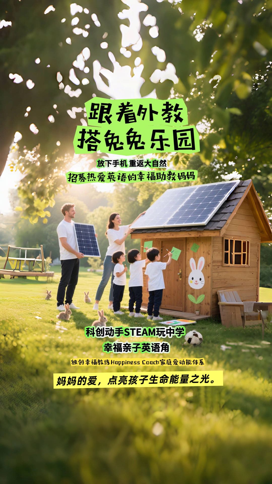 罗允希地推项目兔兔乐园亲子英语科创夏令营