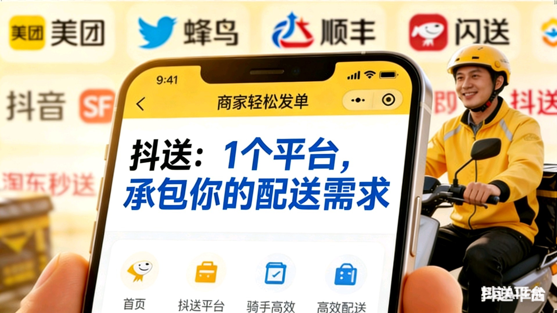 孙小恐地推项目杭州滨江抖音外卖抖送聚合配送项目合作，招募地推团队及个人