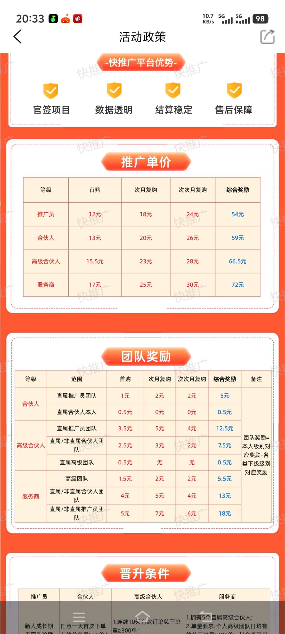 李先生地推项目