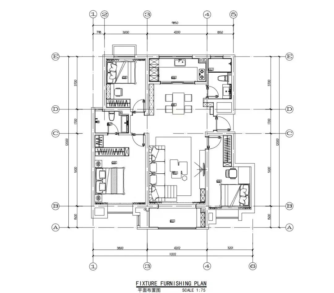 王先生乙方信息家工装施工图,竣工图