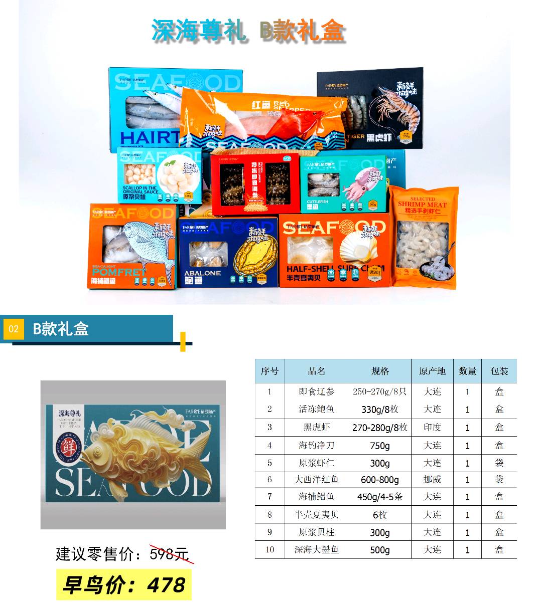 董长裕大连本土老牌海鲜礼盒加工厂，找带货社区团购团长以及各类带货达人，分佣制