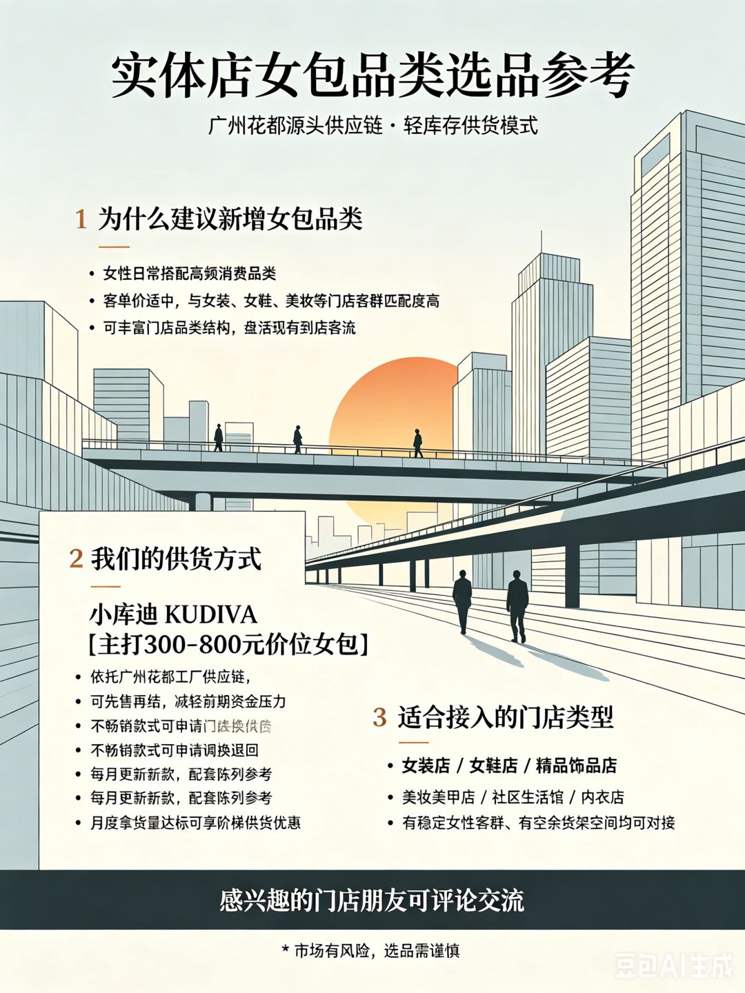 梁先生地推项目300-800元女包免费铺货代销，佣金+奖金+2年被动收入T+3结算