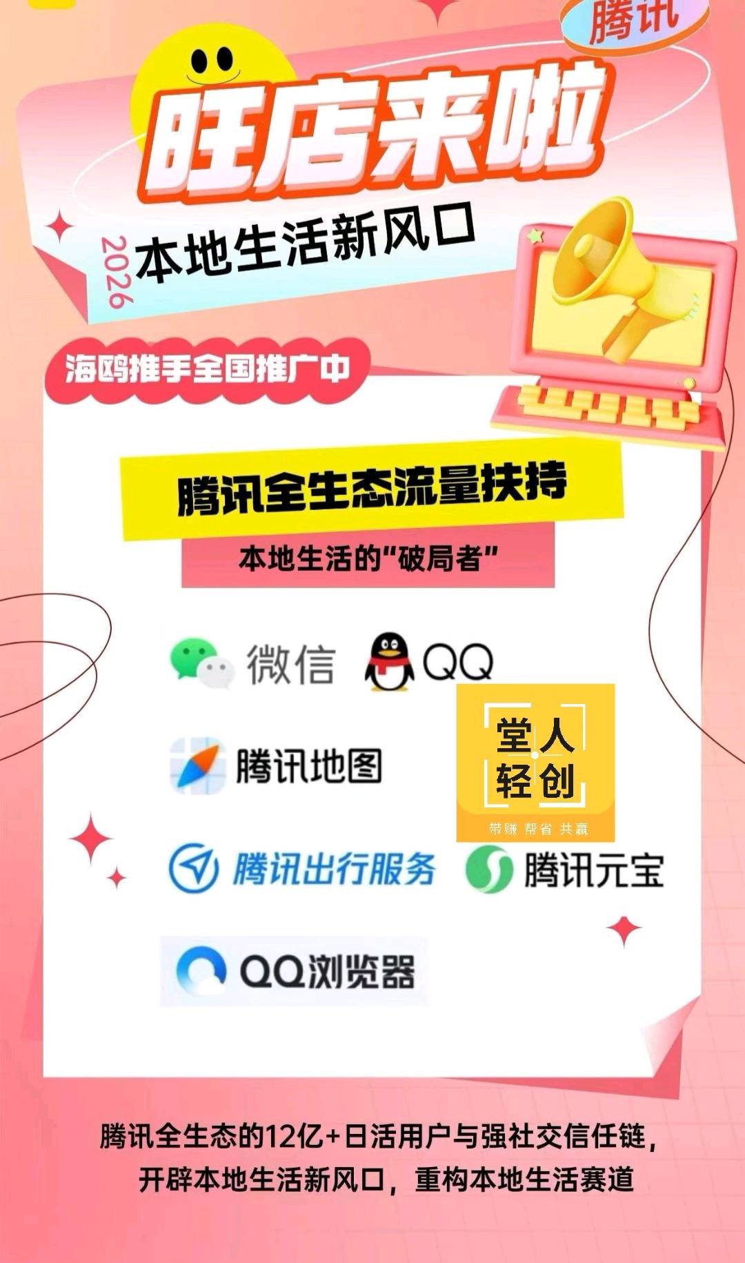 候先生💎2026本地生活新机遇:华为元服务—腾讯旺店—商家一码通—高德团购