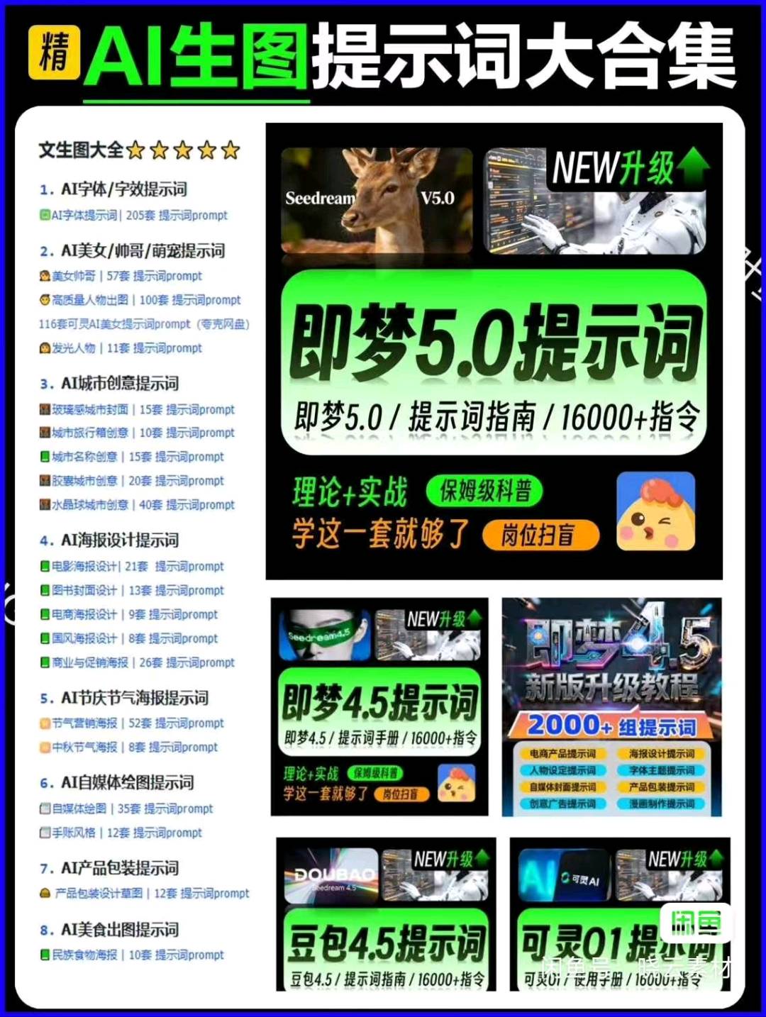 樊先生即梦提示词打包合集可灵提示词模板教程