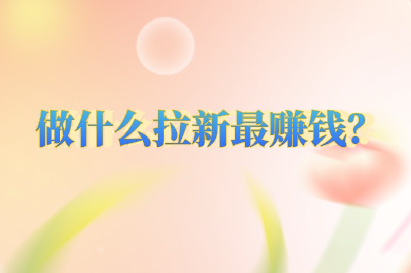 做什么拉新最赚钱？推荐10个零基础可做的推广赚钱app