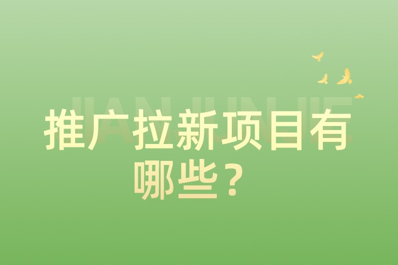 推广拉新项目有哪些？常见的拉新项目分享