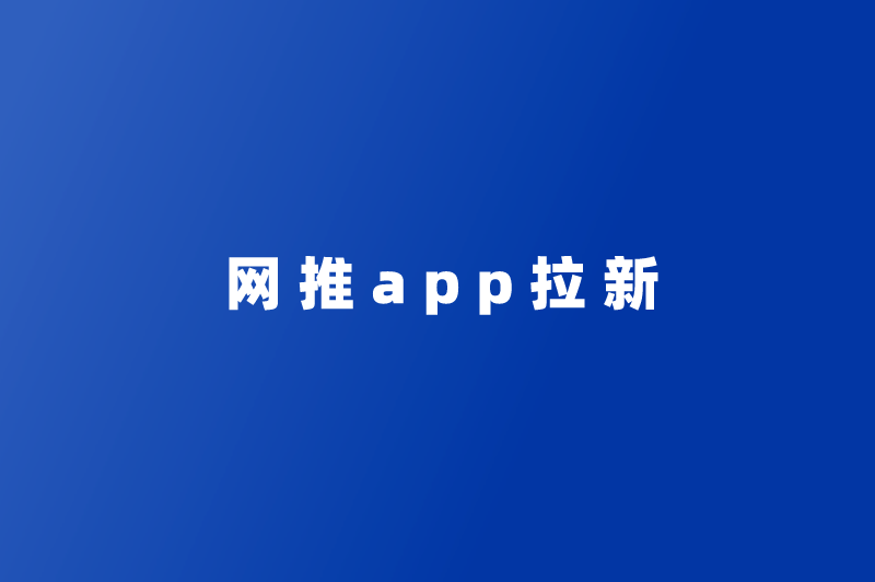 网推app拉新