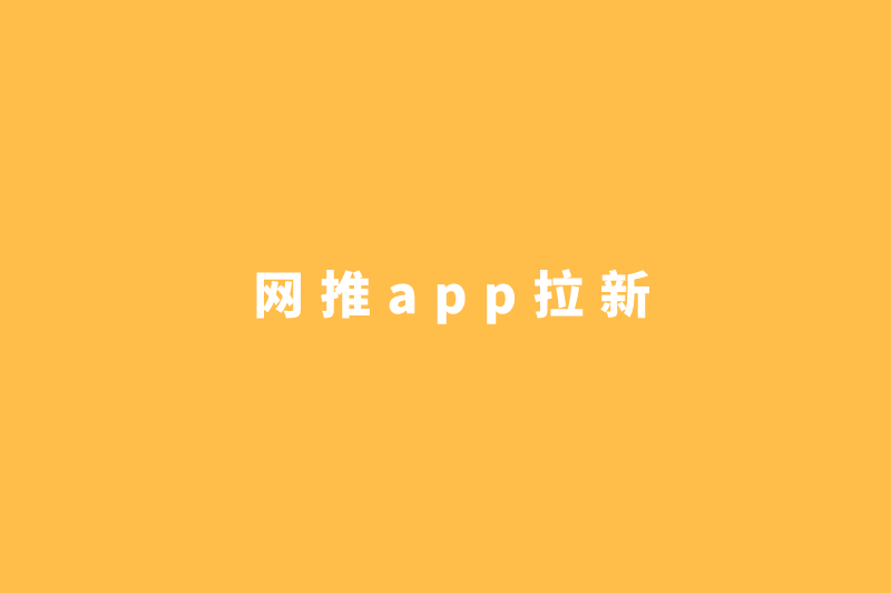 网推app拉新