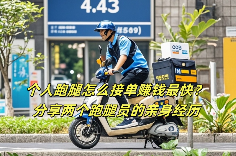 个人跑腿怎么接单赚钱最快？分享两个跑腿员的亲身经历