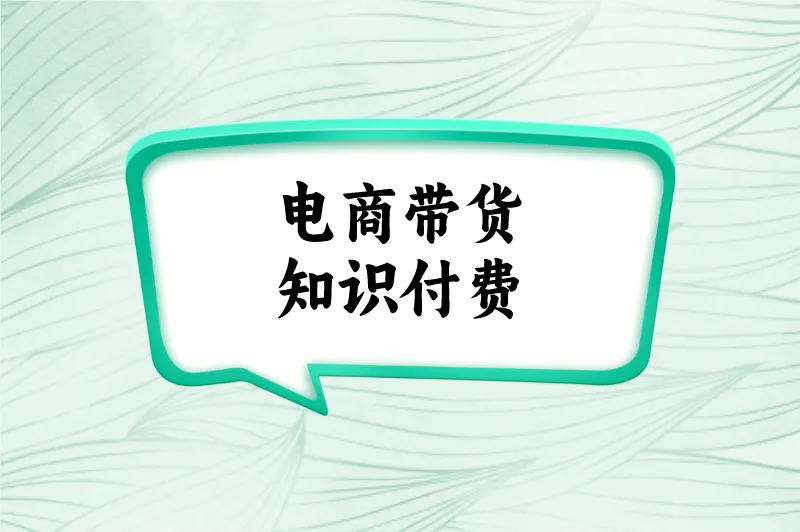 电商带货知识付费