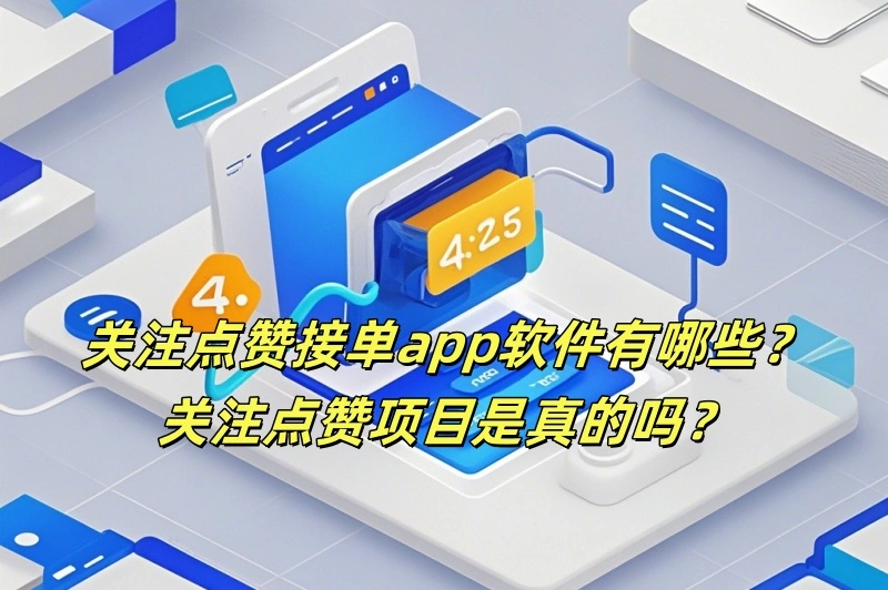 关注点赞接单app软件有哪些?关注点赞项目是真的吗?