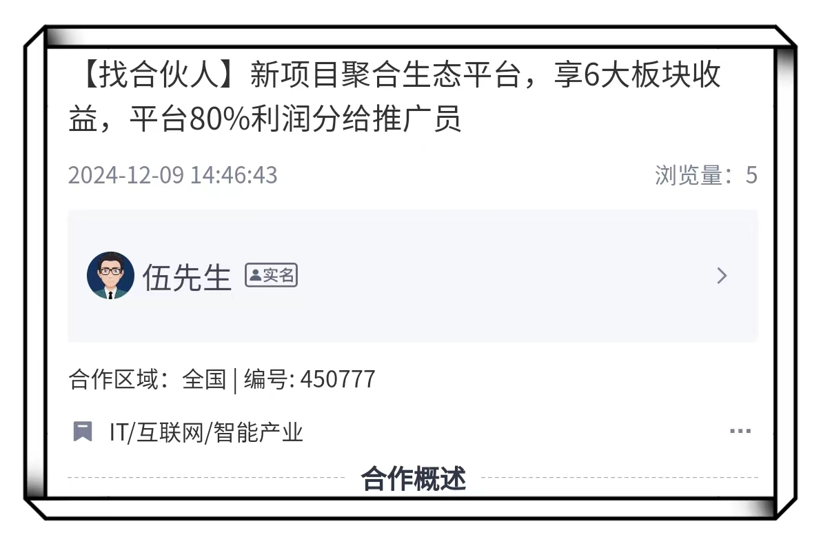 聚合生态平台推广