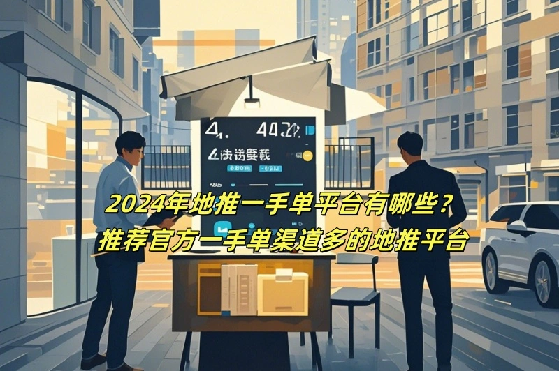 2024年地推一手单平台有哪些?推荐官方一手单渠道多的地推平台