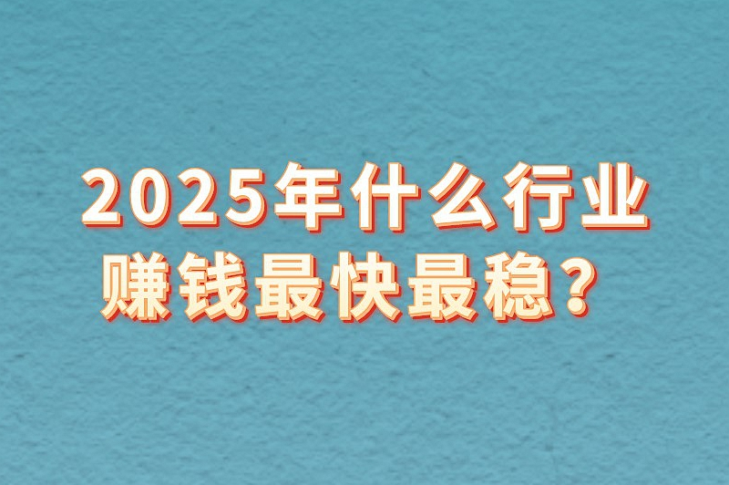 2025年什么行业赚钱最快最稳？这5个领域机会多多！