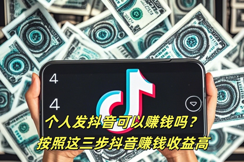 个人发抖音可以赚钱吗？按照这三步抖音赚钱收益高