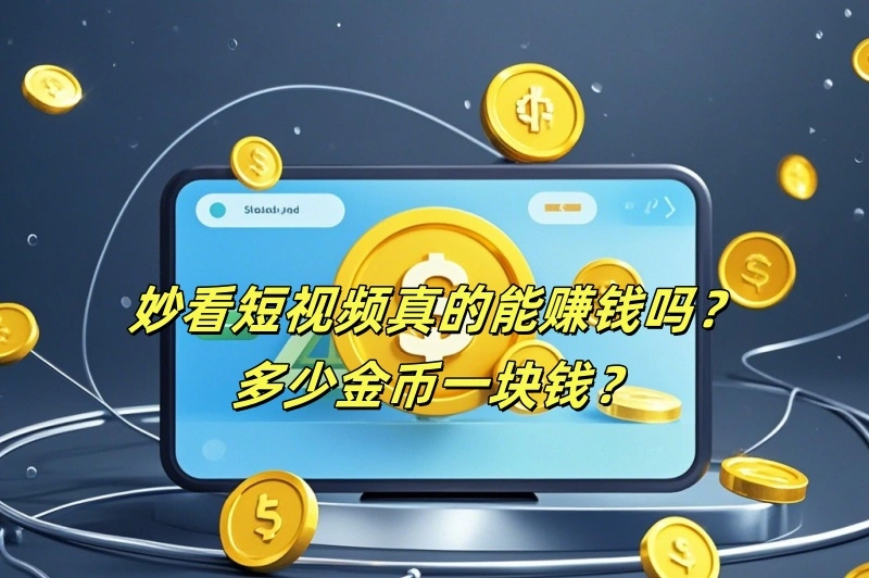 妙看短视频真的能赚钱吗？多少金币一块钱？