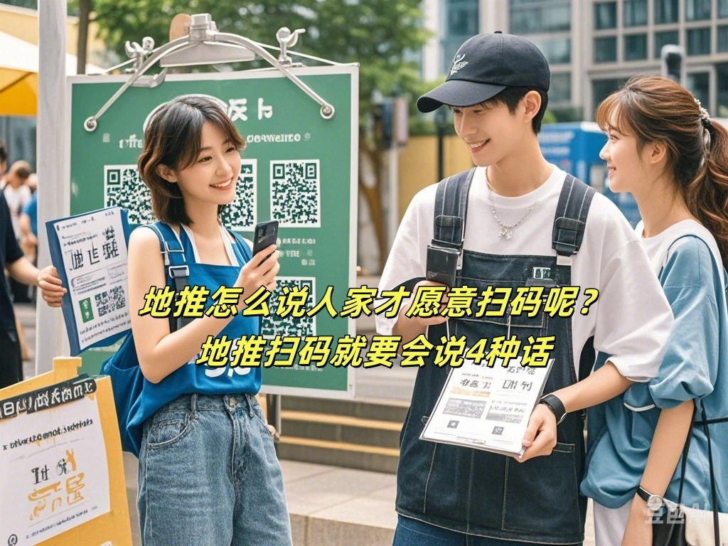 地推怎么说人家才愿意扫码呢？地推扫码就要会说4种话