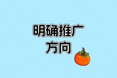  明确推广方向