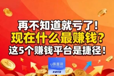 再不知道就亏了!现在什么最赚钱?这5个赚钱平台是捷径!