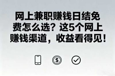 网上兼职赚钱日结免费怎么选？这5个网上赚钱渠道，收益看得见！