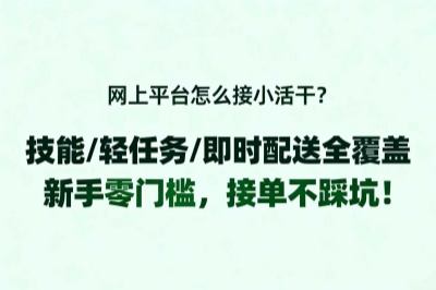 网上平台怎么接小活干？