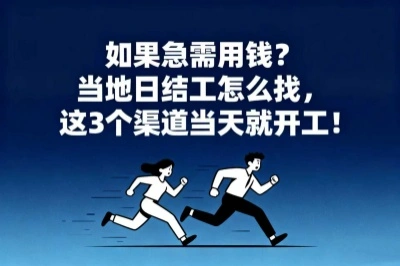 如果急需用钱?当地日结工怎么找,这3个渠道当天就开工!