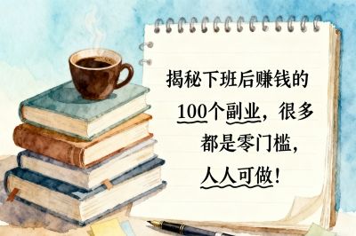 揭秘下班后赚钱的100个副业,很多都是零门槛,人人可做!