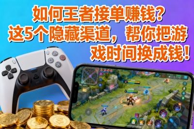 如何王者接单赚钱?这5个隐藏渠道,帮你把游戏时间换成钱!