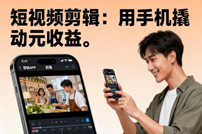 短视频剪辑：用手机撬动万元收益