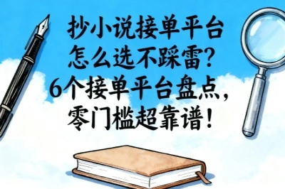 抄小说接单平台怎么选不踩雷？6个接单平台盘点，零门槛超靠谱！
