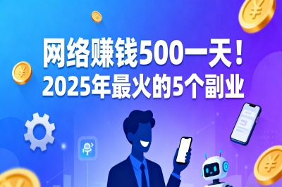 网络赚钱500一天!2025年最火的5个副业