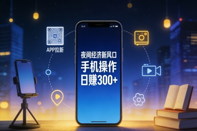 夜间经济新风口，手机操作日赚300+