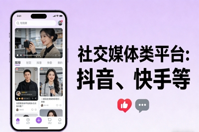 社交媒体类平台：抖音、快手等