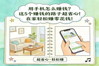 用手机怎么赚钱?这5个赚钱的路子超省心!在家轻松赚零花钱!