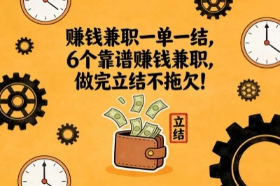 赚钱兼职一单一结,6个靠谱赚钱兼职,做完立结不拖欠!