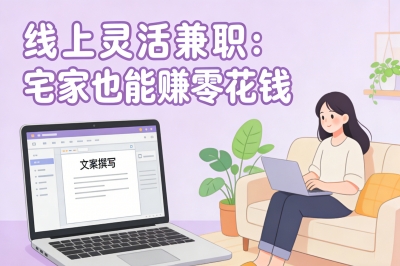 线上灵活兼职:宅家也能赚零花钱