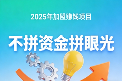 2025年加盟赚钱项目,不拼资金拼眼光