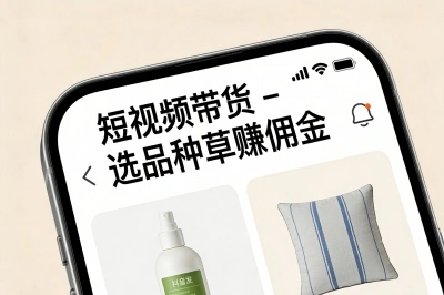 短视频带货,选品种草赚佣金