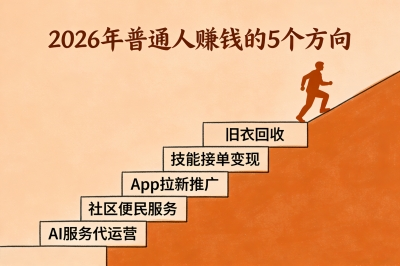 2026年普通人赚钱的5个方向