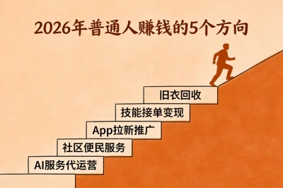 2026年做什么赚钱?给普通人的5个靠谱答案,抓住一个就稳了!