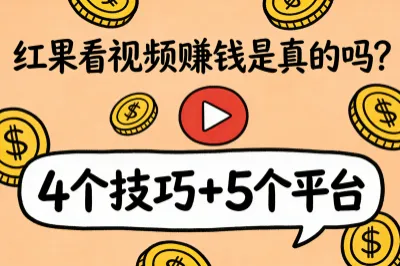 红果看视频赚钱是真的吗，4个赚钱技巧+5个赚钱平台，稳赚！