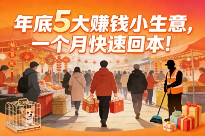 年底5大赚钱小生意,一个月快速回本!