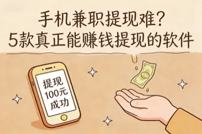 手机兼职怕提现难？5款真正能赚钱提现的软件，一单一结超安心！