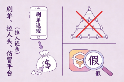 刷单，拉人头，仿冒