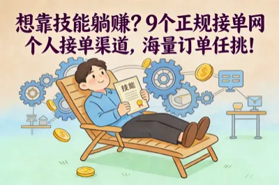 想靠技能躺赚？9个正规接单网个人接单渠道，海量订单任挑！