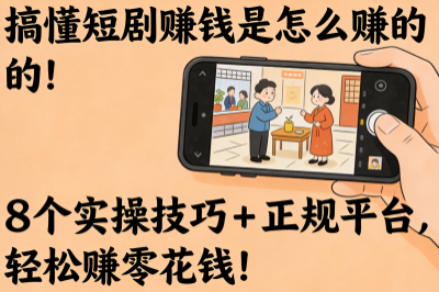搞懂短剧赚钱是怎么赚的！8个实操技巧+正规平台，轻松赚零花钱！