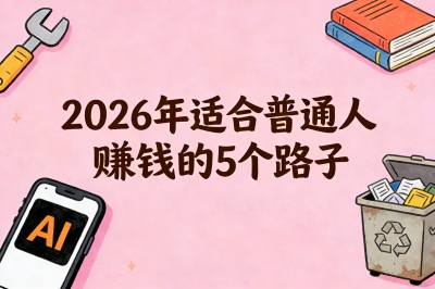 2026年赚钱快的路子有哪些?适合普通人的5个方法,下班后就能做!
