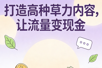 打造高种草力内容，让流量变现金